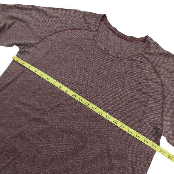 Lululemon Shirt Mens XL Burgundy Live In Practice Seamless Long Sleeve Athletic - Picture 10 of 11
